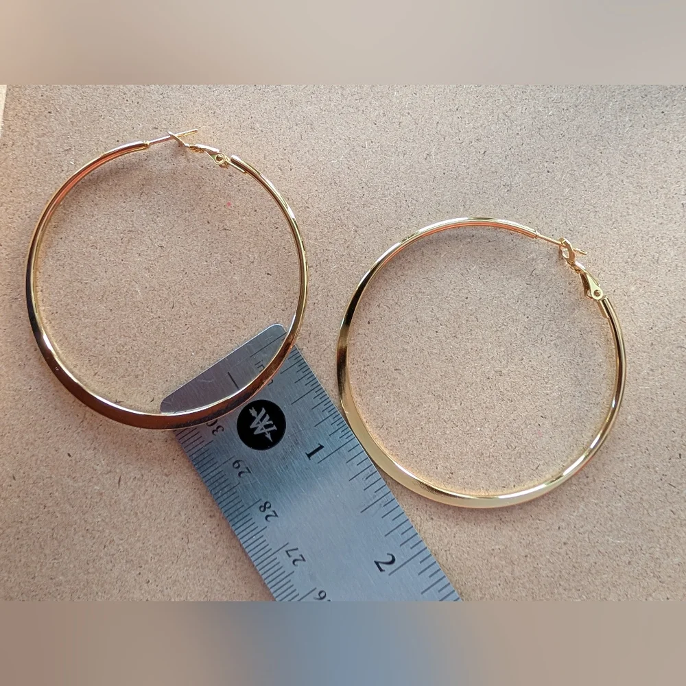 Stainless Steel Gold Minimalist Hoop Earrings
